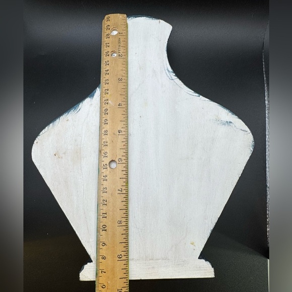 Hand painted Blue and Floral Wooden Storage Box Signed - Picture 4 of 7